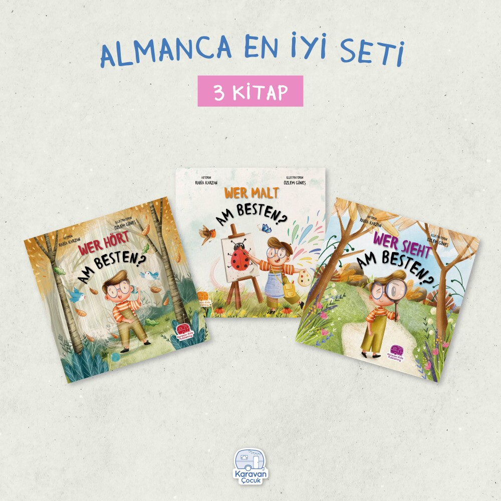 Almanca En iyi Seti (3 Kitap) Rabia Karzan - Karavan Kids Publishing 