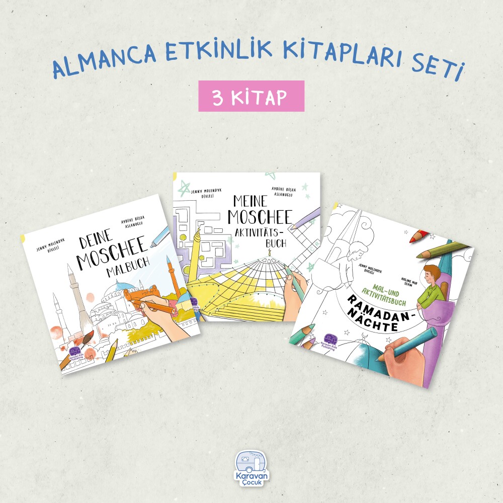 Almanca Etkinlik Kitapları Seti (3 Kitap) Jenny Molendyk Divleli - Karavan Kids Publishing 