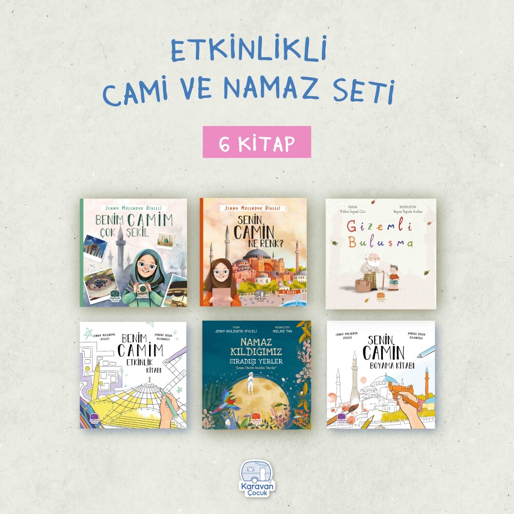 Etkinlikli Cami ve Namaz Seti (6 Kitap) - Karavan Çocuk
