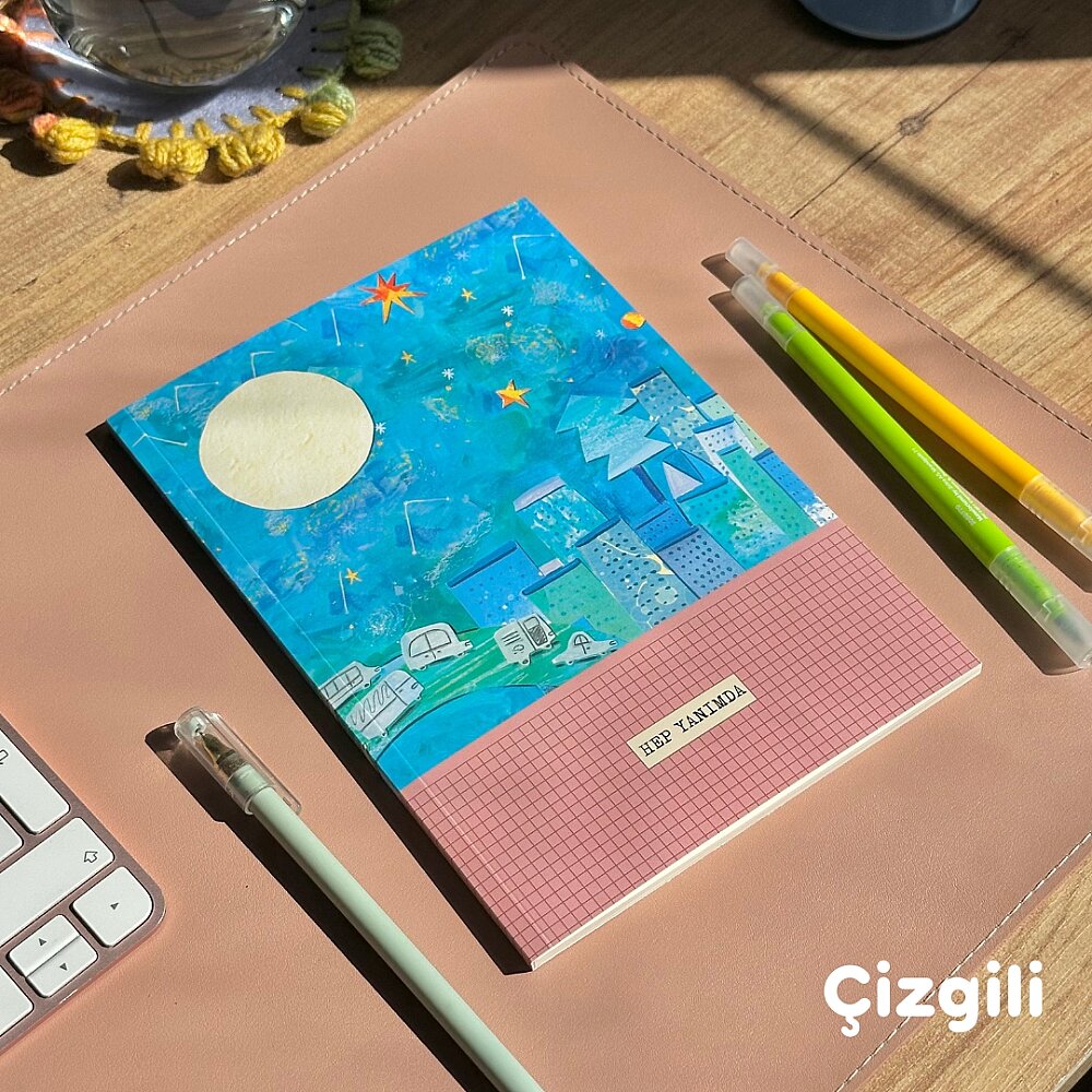 Hep Yanımda, Çizgili, Çizgisiz, Noktalı 3’lü Defter Seti, Her Biri 32 Yaprak, Lüks Ciltli 110 gr. Ivory Kağıt - 5