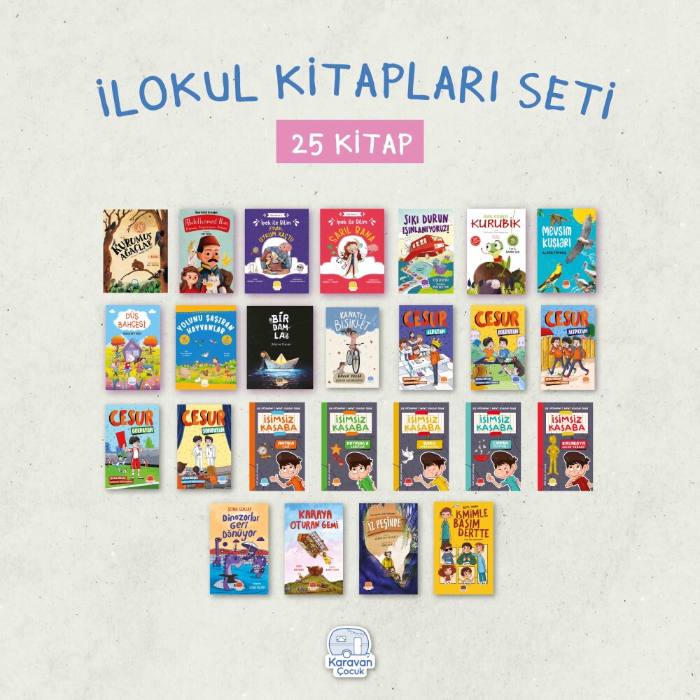 İlkokul Kitapları Seti (25 Kitap) - Karavan İlk Genç
