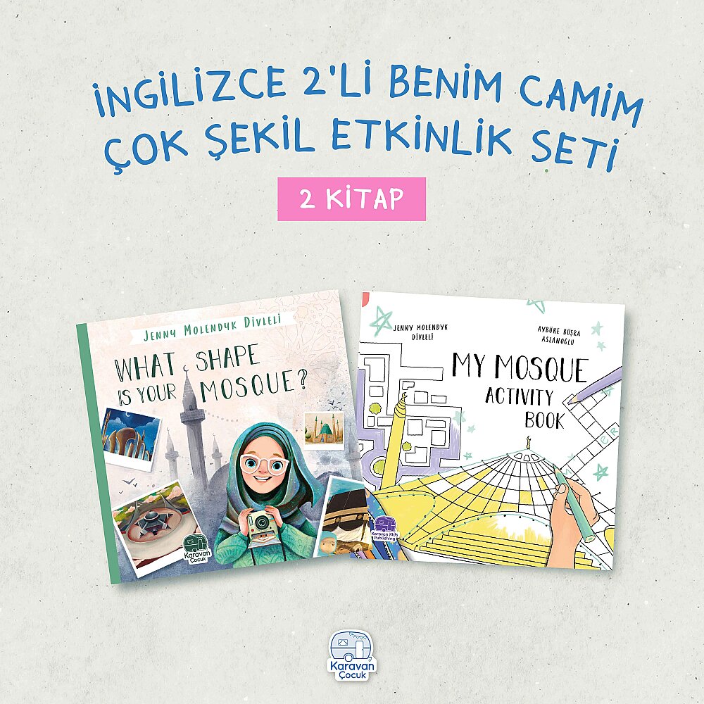 İngilizce 2'li Benim Camim Çok Şekil ve Etkinlik Kitabı - Karavan Kids Publishing 