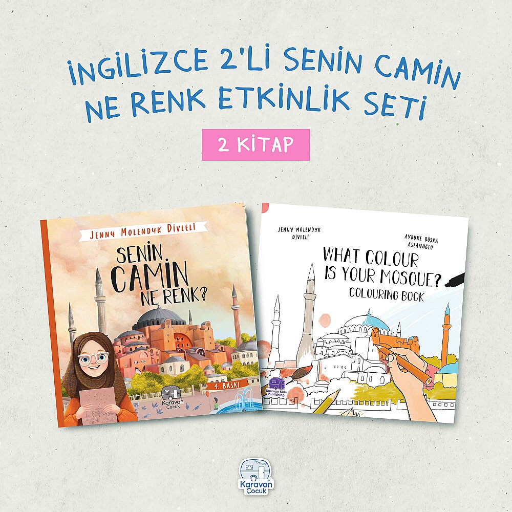 İngilizce 2'li Senin Camin Ne Renk ve ve Etkinlik Kitabı - Karavan Kids Publishing 