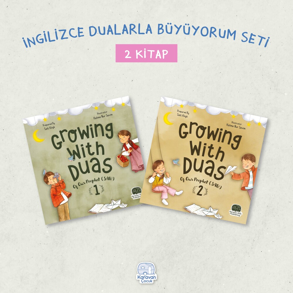 İngilizce Dualarla Büyüyorum Seti (2 Kitap) - Karavan Kids Publishing 