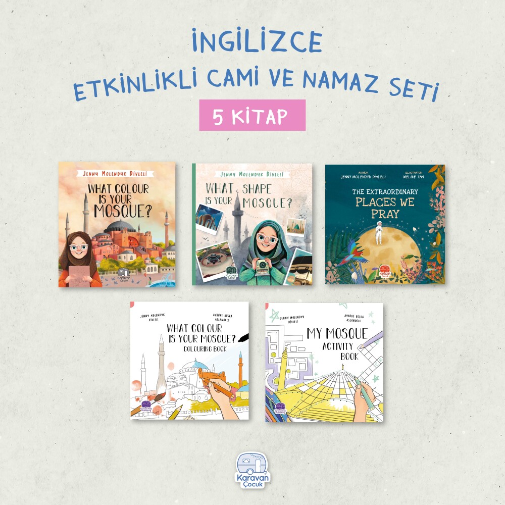 İngilizce Etkinlikli Cami ve Namaz Seti (5 Kitap) - Karavan Kids Publishing 