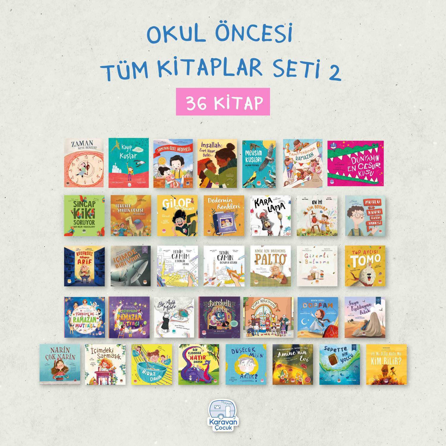 Okul Öncesi Karavan Çocuk Tüm Kitaplar Seti 2 (36 Kitap) - 1