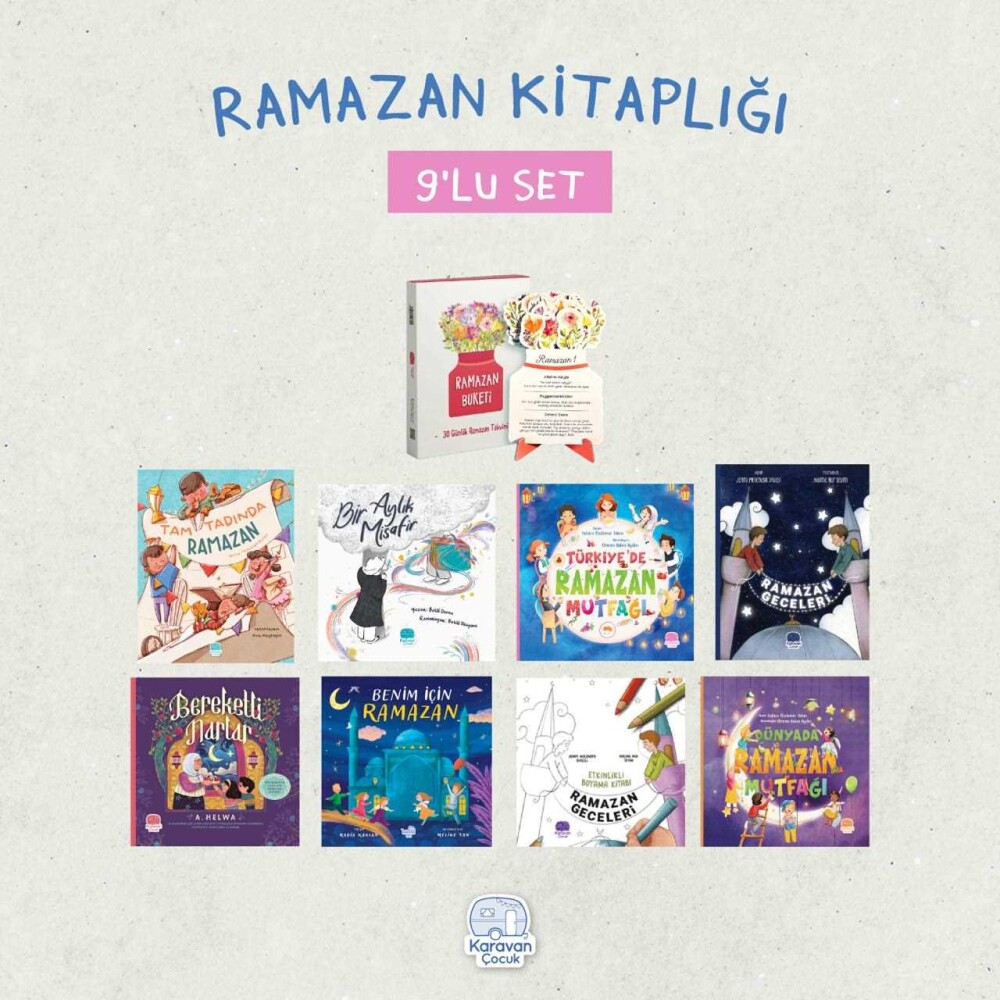 Büyük Ramazan Kitaplığı (9 Kitap) Bez Çanta Hediyeli - Karavan Çocuk